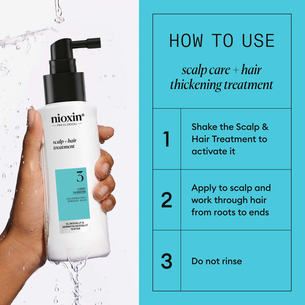 Nioxin Pro Clinical System 3 Leave-In Treatment for Coloured Hair with Light Thinning 100ml - Additional 4