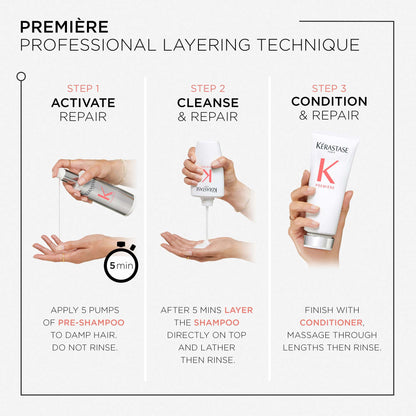 Kérastase Première Decalcifying Repairing Shampoo for Damaged Hair with Pure Citric Acid & Glycine 80ml - Additional 2