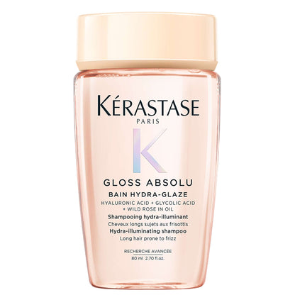 Kérastase Gloss Absolu Shampoo for All Hair Types with Glycolic Acid, Hyaluronic Acid & Wild Rose 80ml (Launch 01.09.2025)