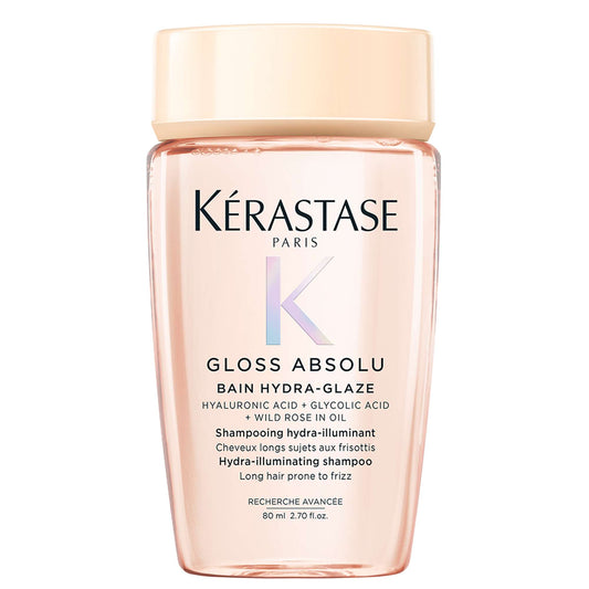 Kérastase Gloss Absolu Shampoo for All Hair Types with Glycolic Acid, Hyaluronic Acid & Wild Rose 80ml (Launch 01.09.2025)