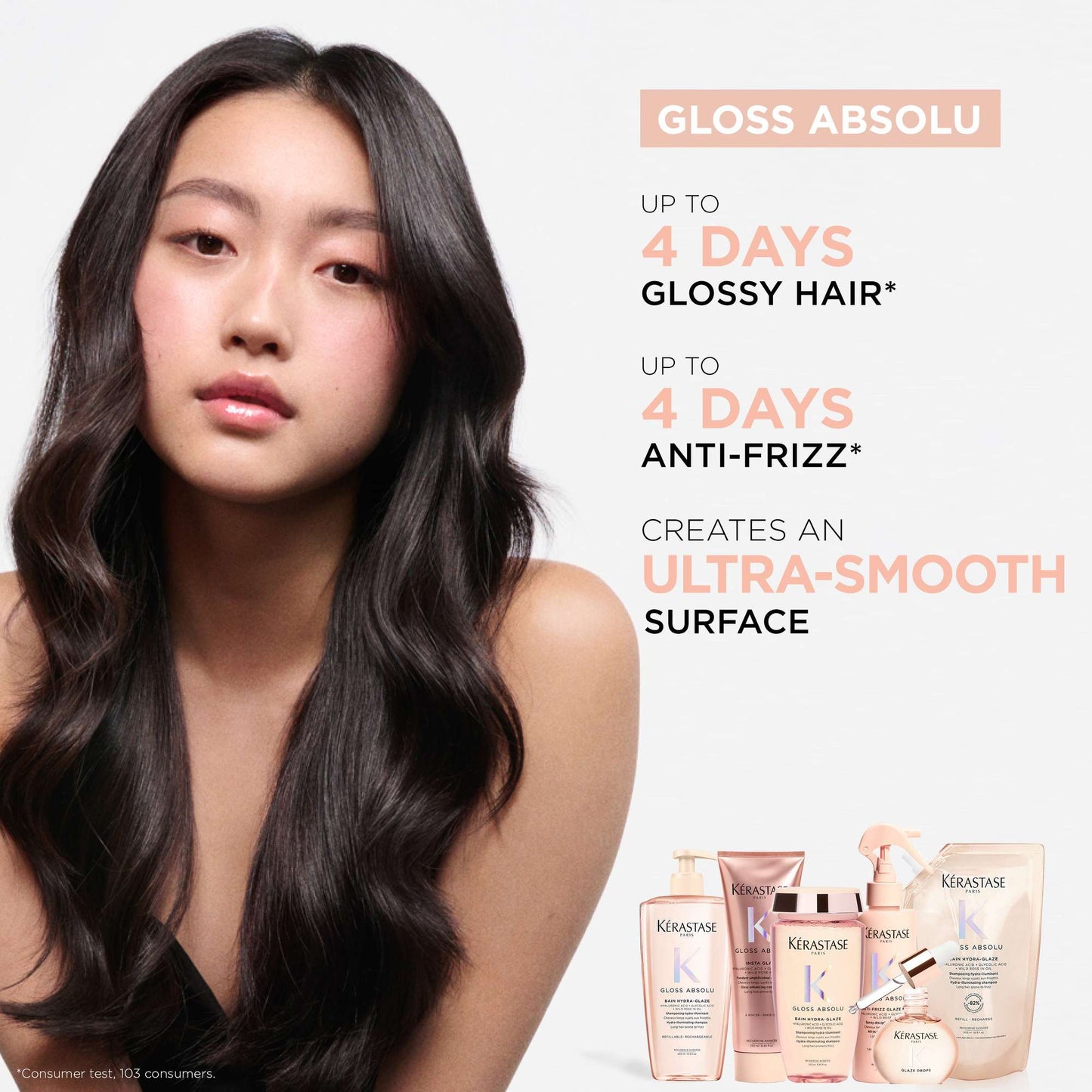 Kérastase Gloss Absolu Conditioner for All Hair Types with Glycolic Acid, Hyaluronic Acid & Wild Rose 75ml - Additional 1