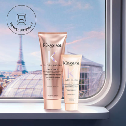 Kérastase Gloss Absolu Conditioner for All Hair Types with Glycolic Acid, Hyaluronic Acid & Wild Rose 75ml - Additional 6