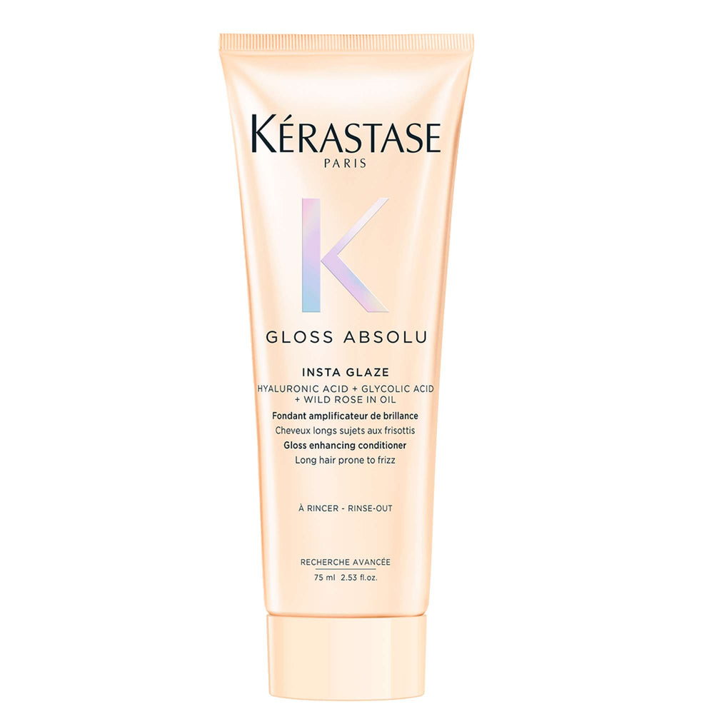 Kérastase Gloss Absolu Conditioner for All Hair Types with Glycolic Acid, Hyaluronic Acid & Wild Rose 75ml