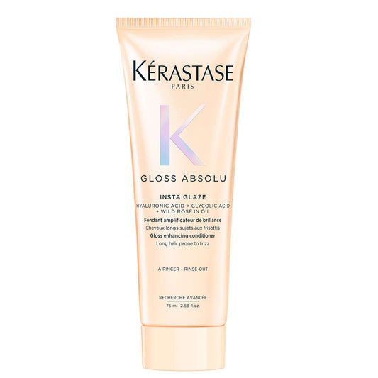 Kérastase Gloss Absolu Conditioner for All Hair Types with Glycolic Acid, Hyaluronic Acid & Wild Rose 75ml