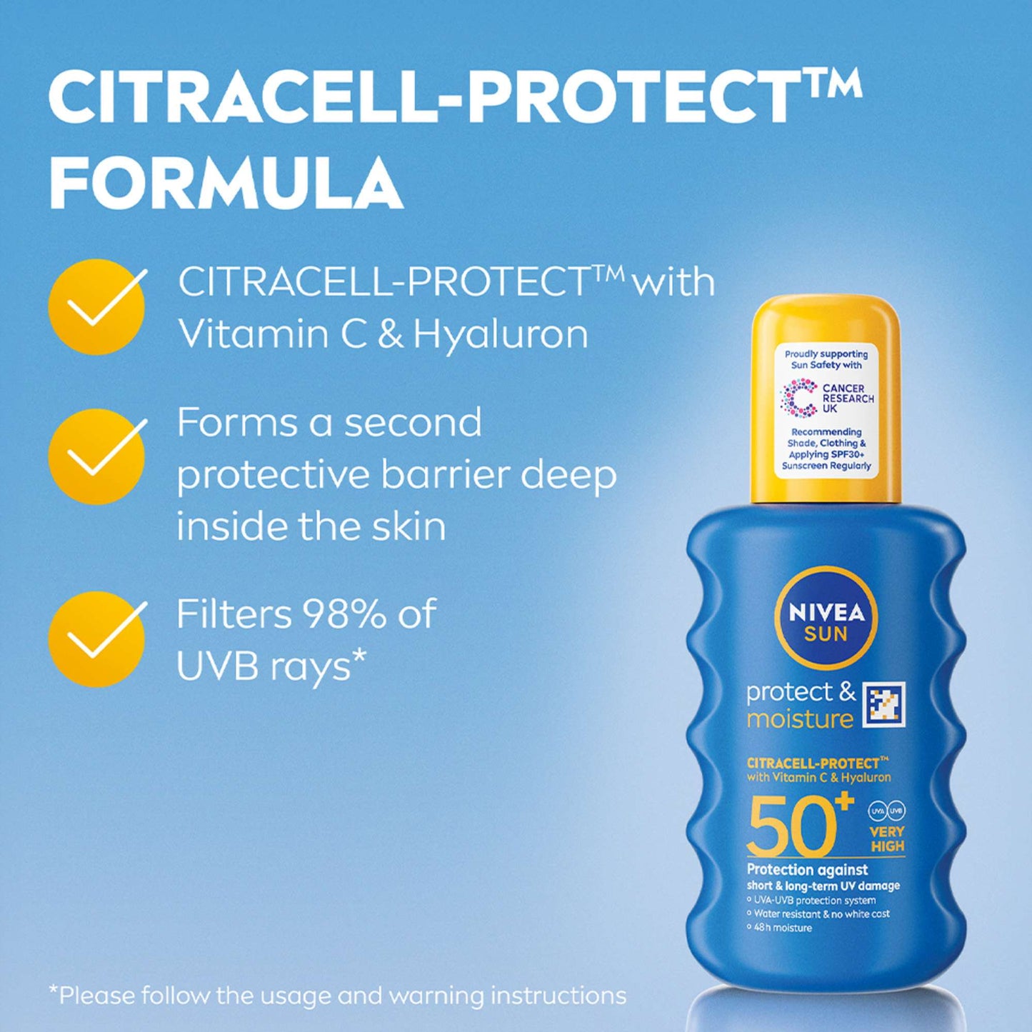Nivea  Protect & Moisture SPF50+ Spray 200ml - Additional 3