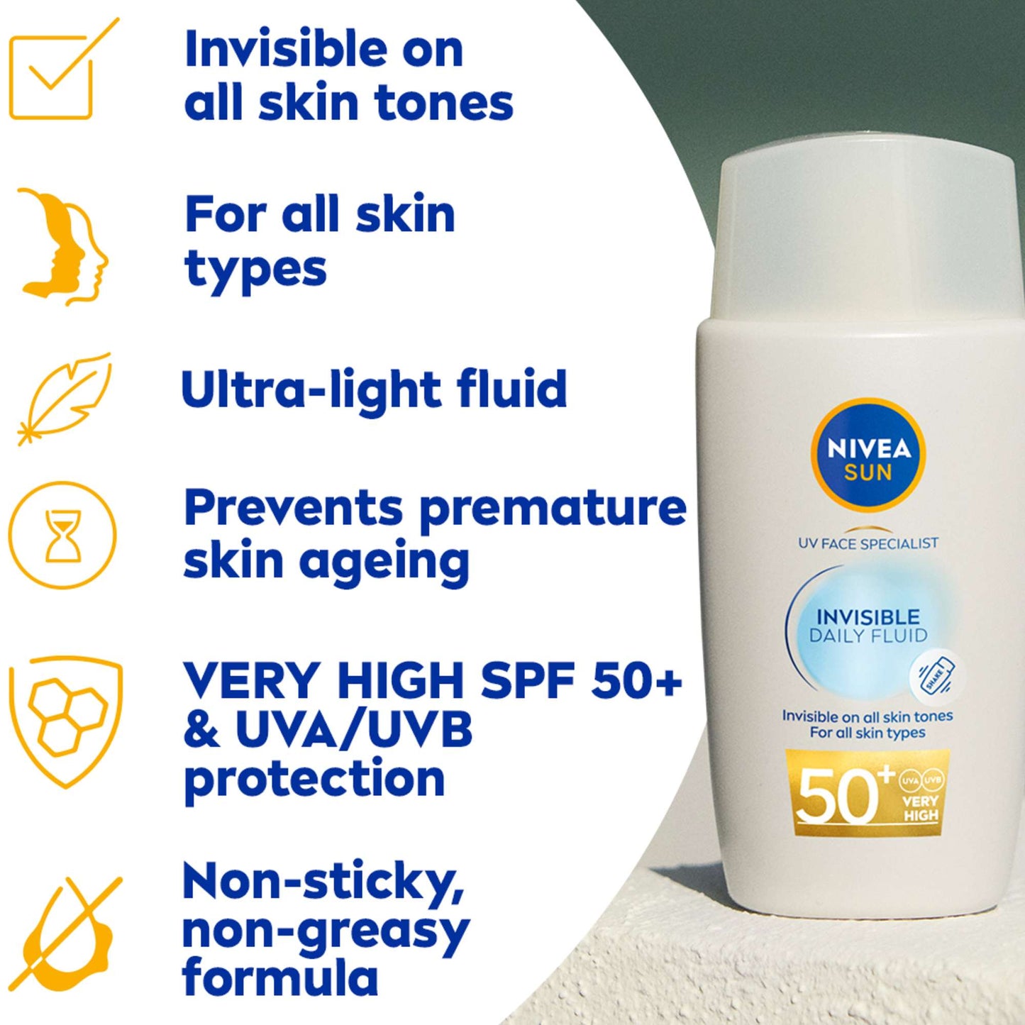Nivea Sun Care UV Face Specialist Invisible Daily Fluid SPF50+ 40ml - Additional 3