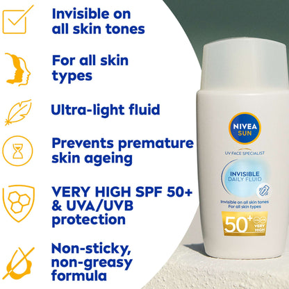 Nivea Sun Care UV Face Specialist Invisible Daily Fluid SPF50+ 40ml - Additional 3