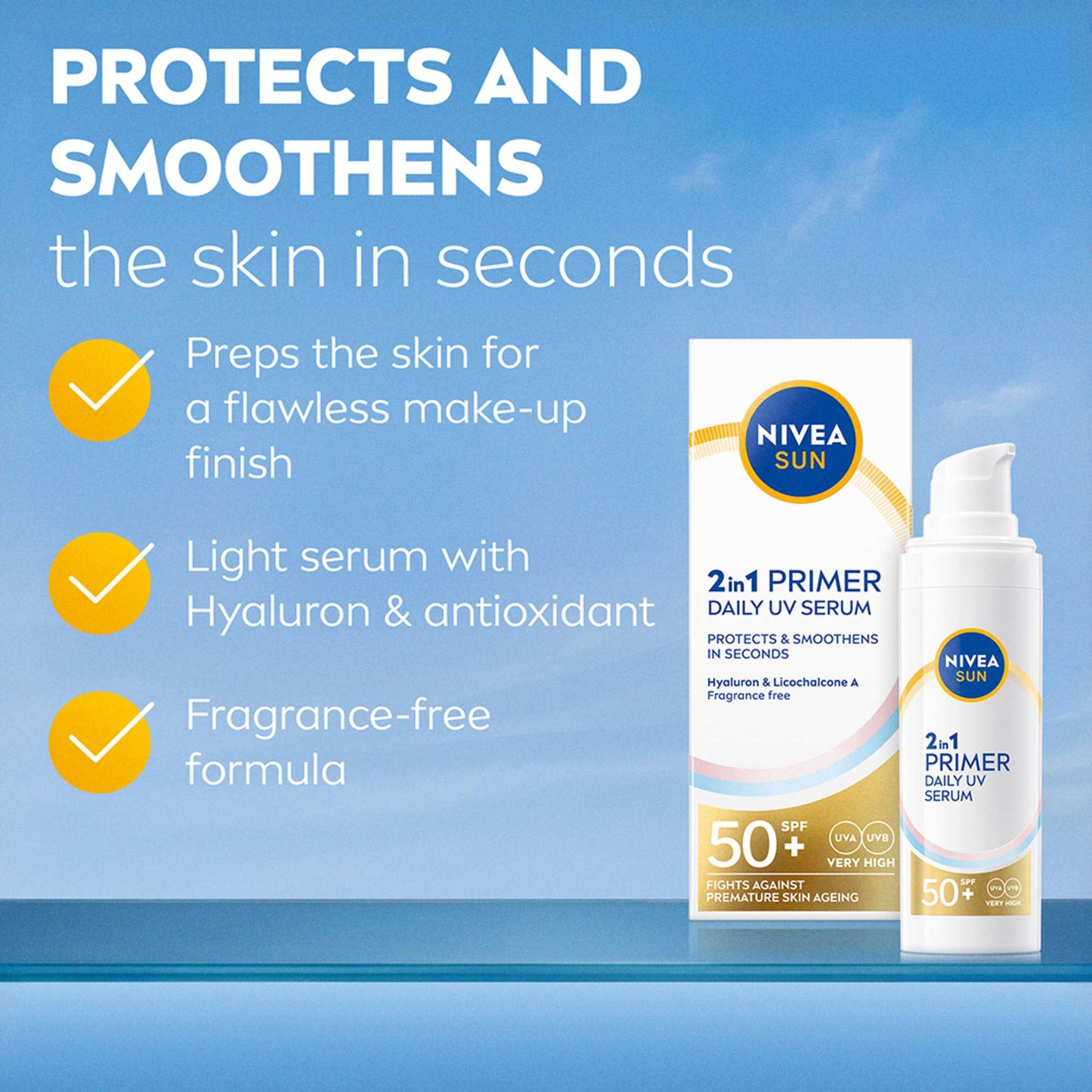Nivea Sun Care UV Face Specialist 2in1 Primer Daily UV Serum SPF50+ 40ml - Additional 3