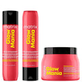 Matrix  Trio: Glow Mania Colour Protecting Shampoo, Conditioner, & Mask for Coloured Hair