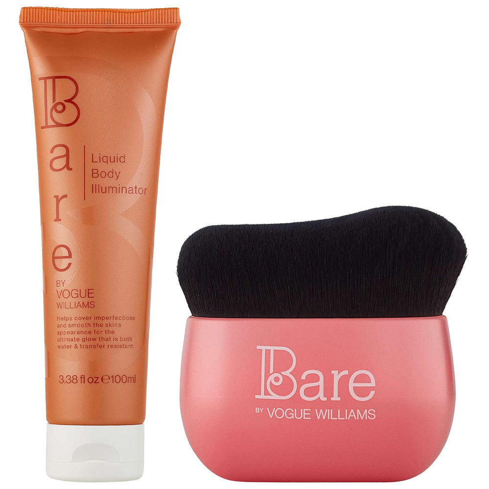 Bare by Vogue  Duo: Liquid Body Illuminator 100ml & Body Brush