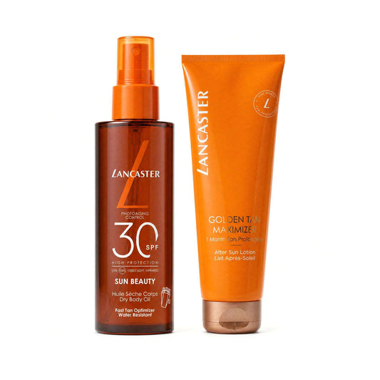Lancaster  Duo: Satin Dry Oil Fast Tan Optimizer for Body SPF30 150ml & Golden Tan Maximizer 125ml