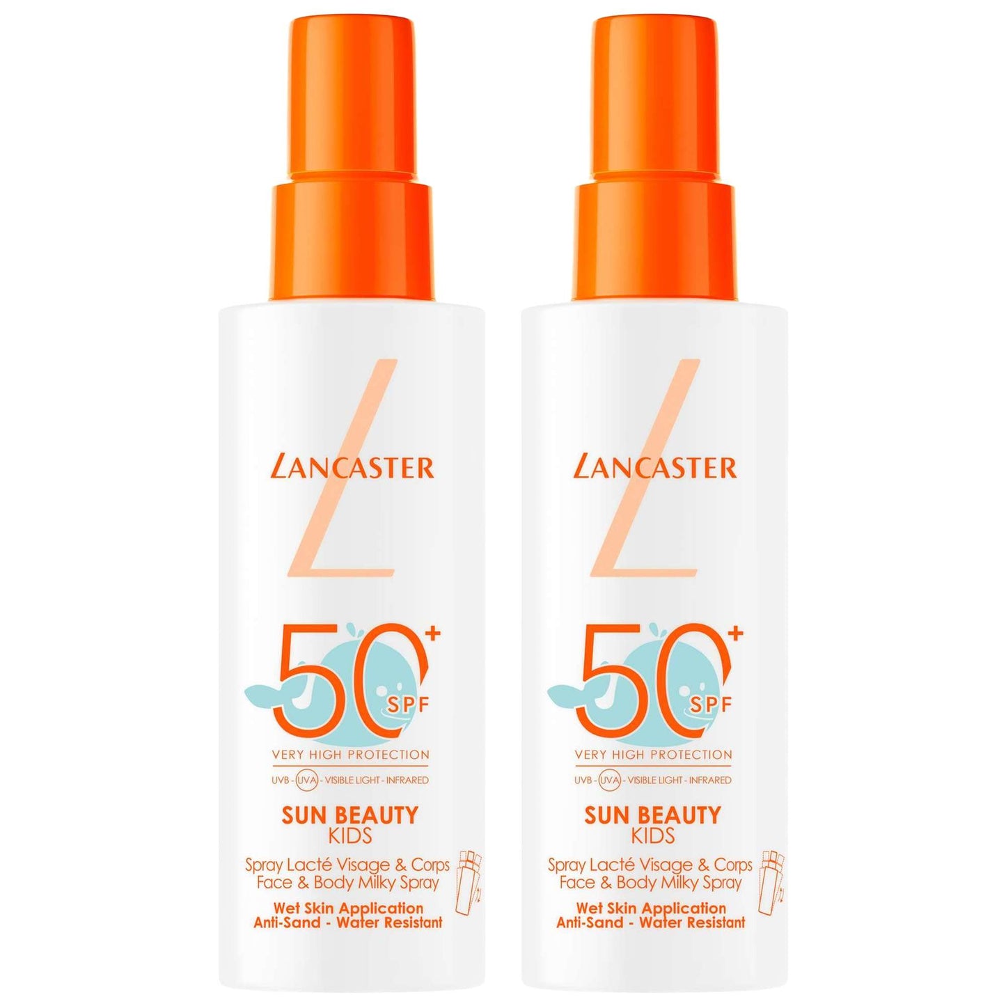 Lancaster  Duo: Sun For Kids Face & Body Milky Spray SPF50+ 150ml x 2