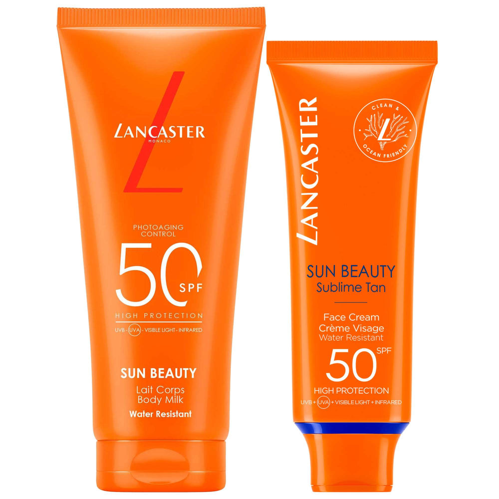 Lancaster  Duo: Sublime Tan Face Cream SPF50 50ml & Body Milk SPF50 100ml