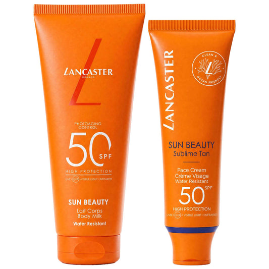 Lancaster  Duo: Sublime Tan Face Cream SPF50 50ml & Body Milk SPF50 100ml