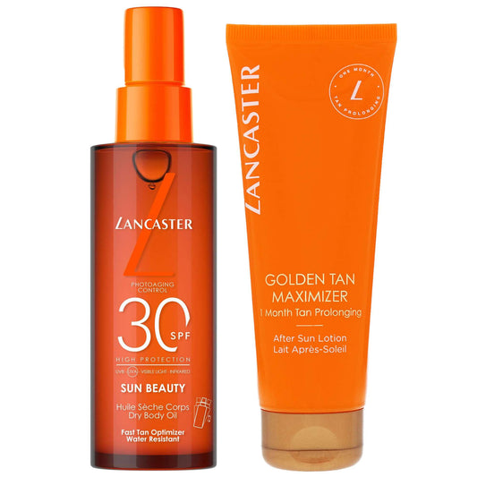 Lancaster  Duo: Satin Dry Oil Fast Tan Optimizer for Body SPF30 150ml & Golden Tan Maximizer 125ml