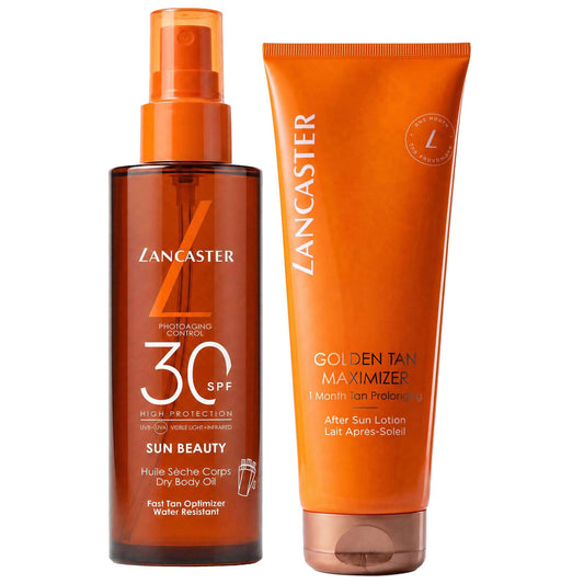 Lancaster  Duo: Satin Dry Oil Fast Tan Optimizer for Body SPF30 150ml & Golden Tan Maximizer 125ml