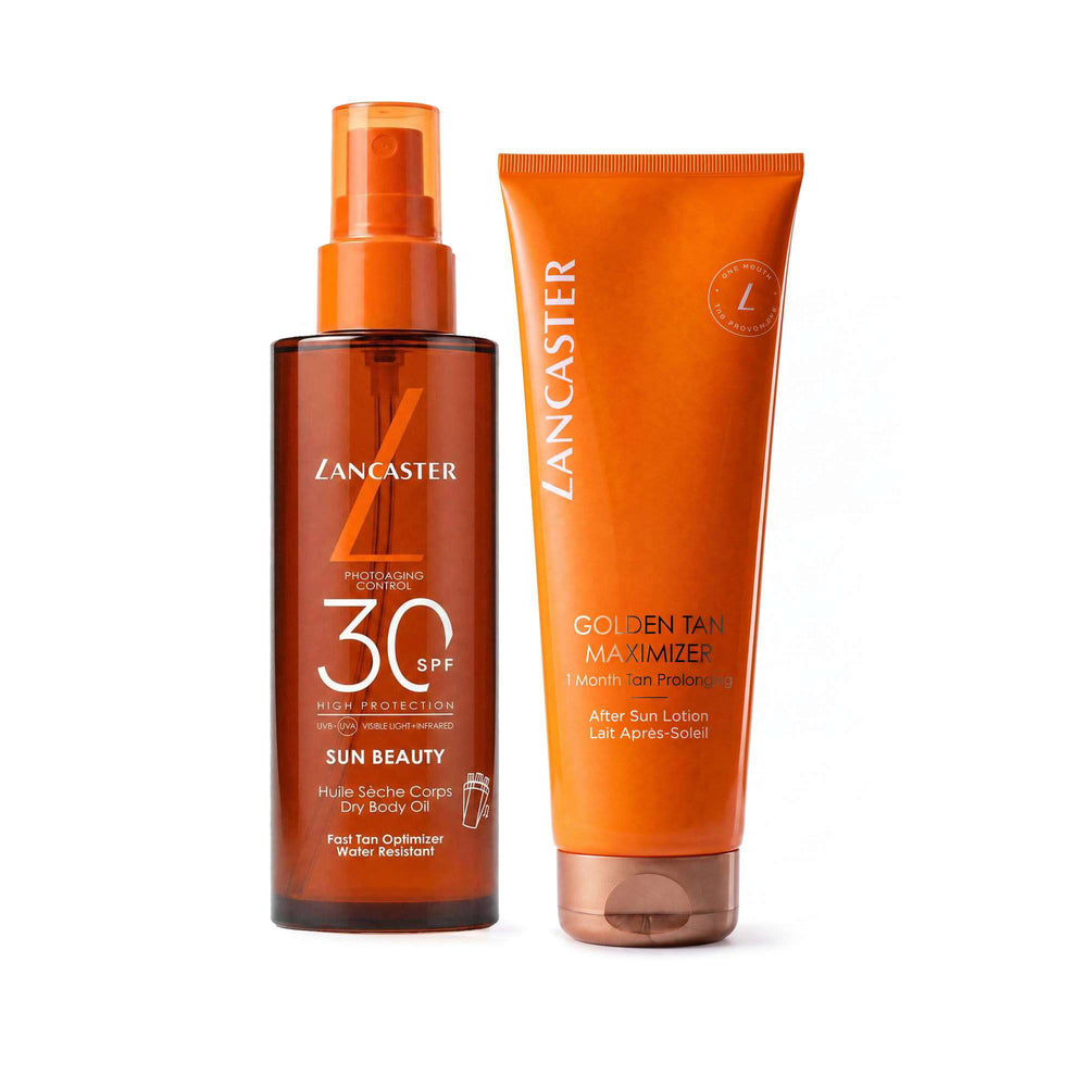 Lancaster  Duo: Satin Dry Oil Fast Tan Optimizer for Body SPF50 150ml & Golden Tan Maximizer 125ml
