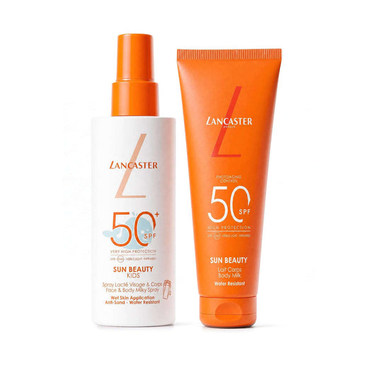 Lancaster  Duo: Face & Body Milky Spray SPF50+ 150ml & Sun Beauty Body Milk SPF50 100ml