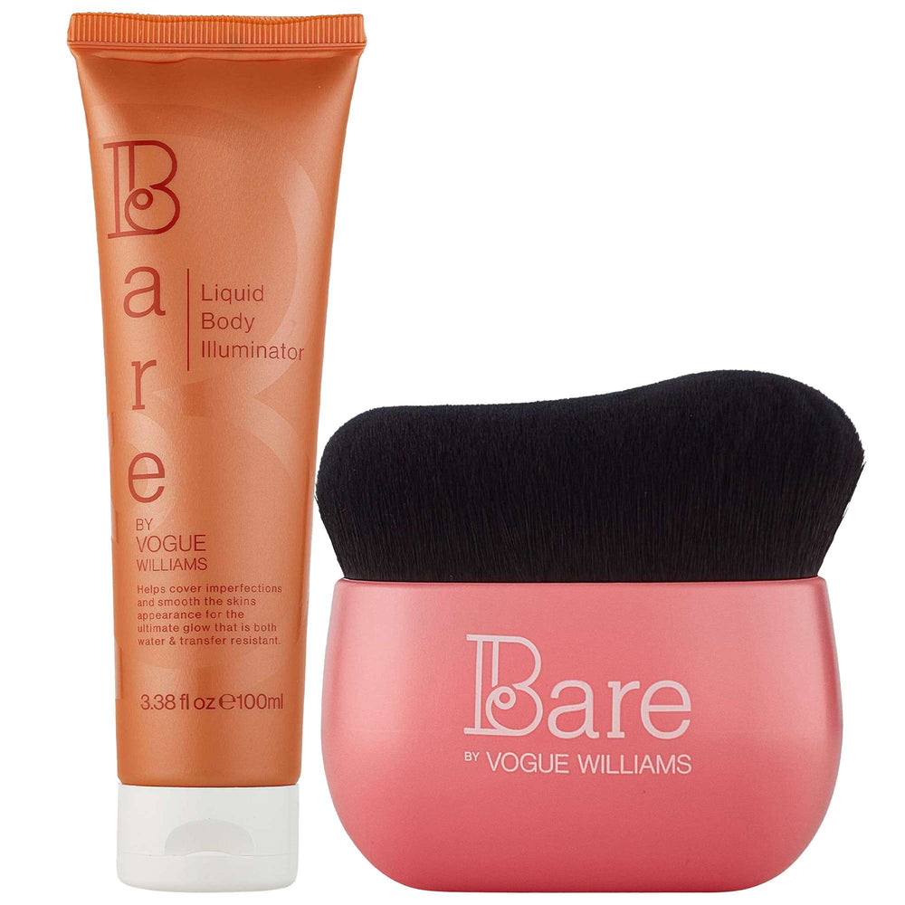 Bare by Vogue  Duo: Liquid Body Illuminator 100ml & Body Brush