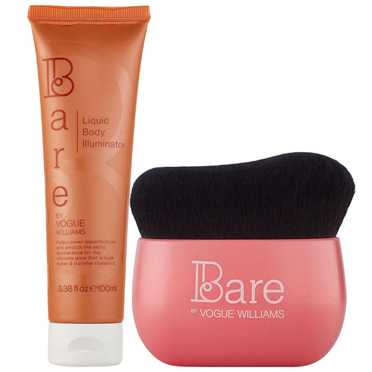 Bare by Vogue  Duo: Liquid Body Illuminator 100ml & Body Brush