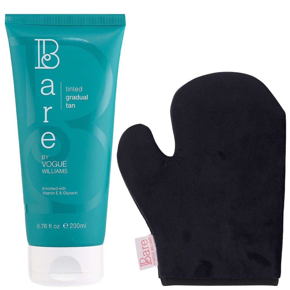 Bare by Vogue  Duo: Body Tinted Gradual Tan 200ml & Tanning Mitt