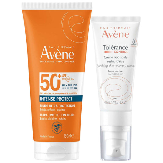 Avène  Duo: Control Soothing Skin Recovery Cream 40ml, Intense Protect SPF50+ 150ml