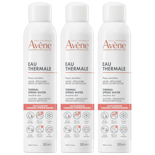 Avène  Trio: Thermal Spring Water Spray 300ml x 3