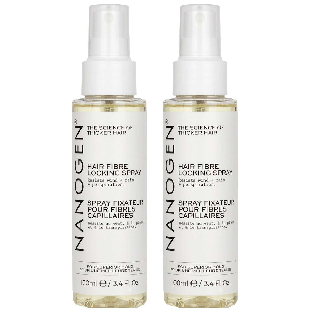 Nanogen  Duo: Thickening Styling Hair Fibre Locking Spray 100ml x 2