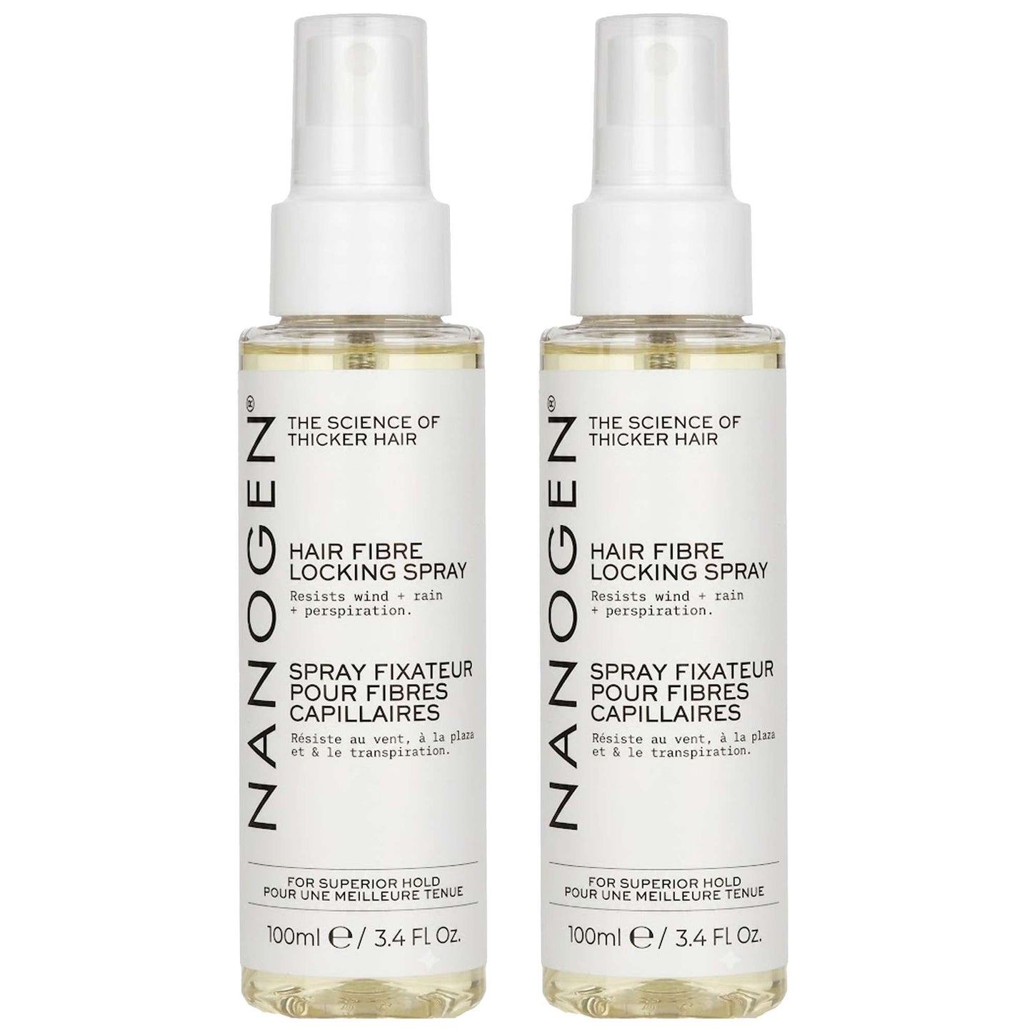 Nanogen  Duo: Thickening Styling Hair Fibre Locking Spray 100ml x 2