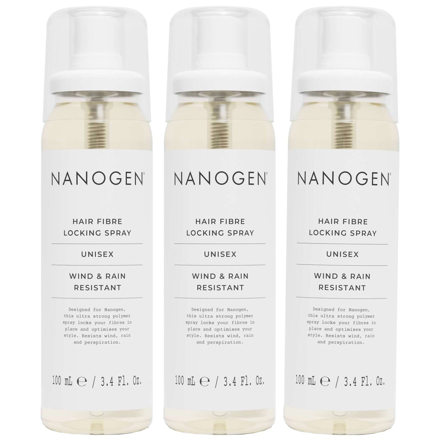 Nanogen  Nanogen Trio: Thickening Styling Hair Fibre Locking Spray 100ml x 3