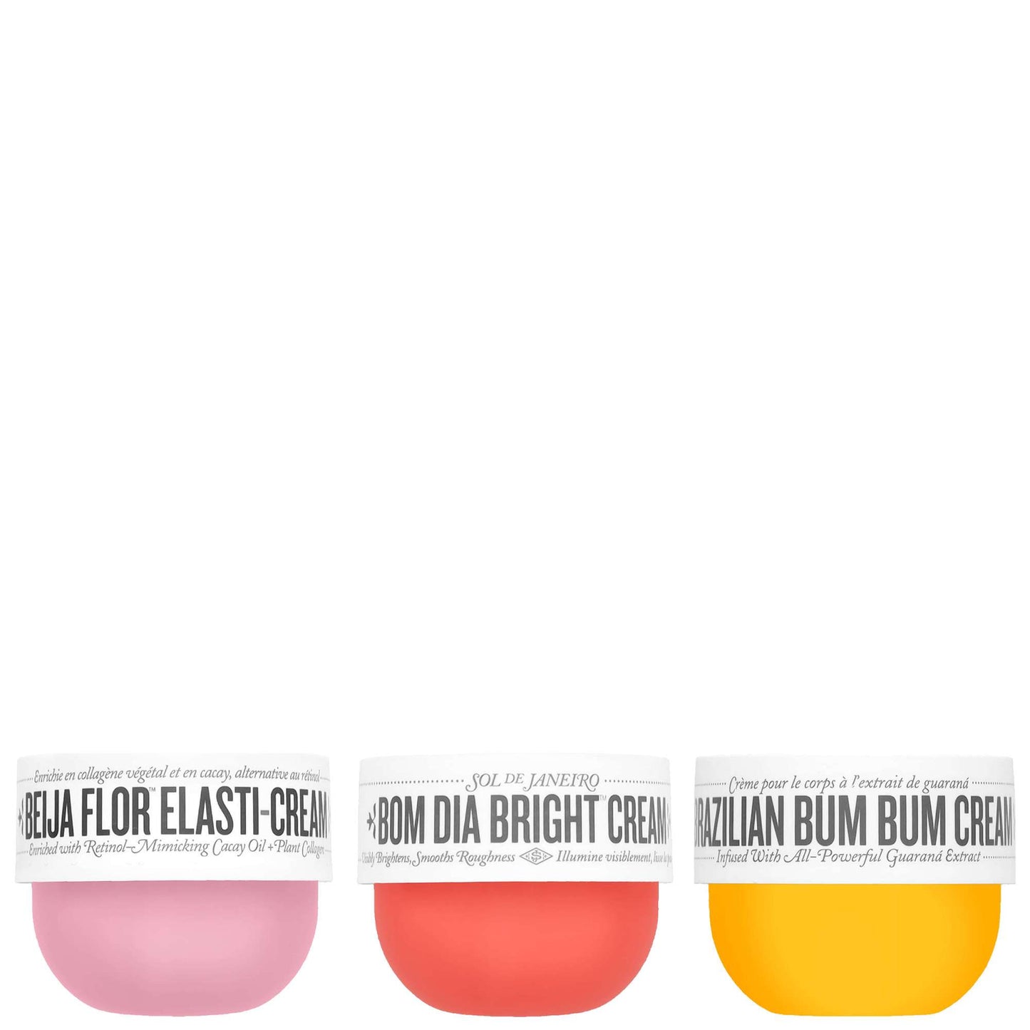 Sol de Janeiro  Trio: Beija Flor Elasti-Cream 75ml, Bom Dia Bright Body Cream 75ml & Brazilian Bum Bum Cream 75ml