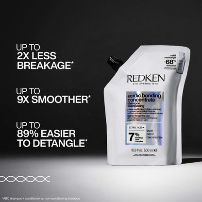 Redken Acidic Bonding Concentrate Shampoo Refill Pouch 500ml (Launch 01/09/2025) - Additional 1