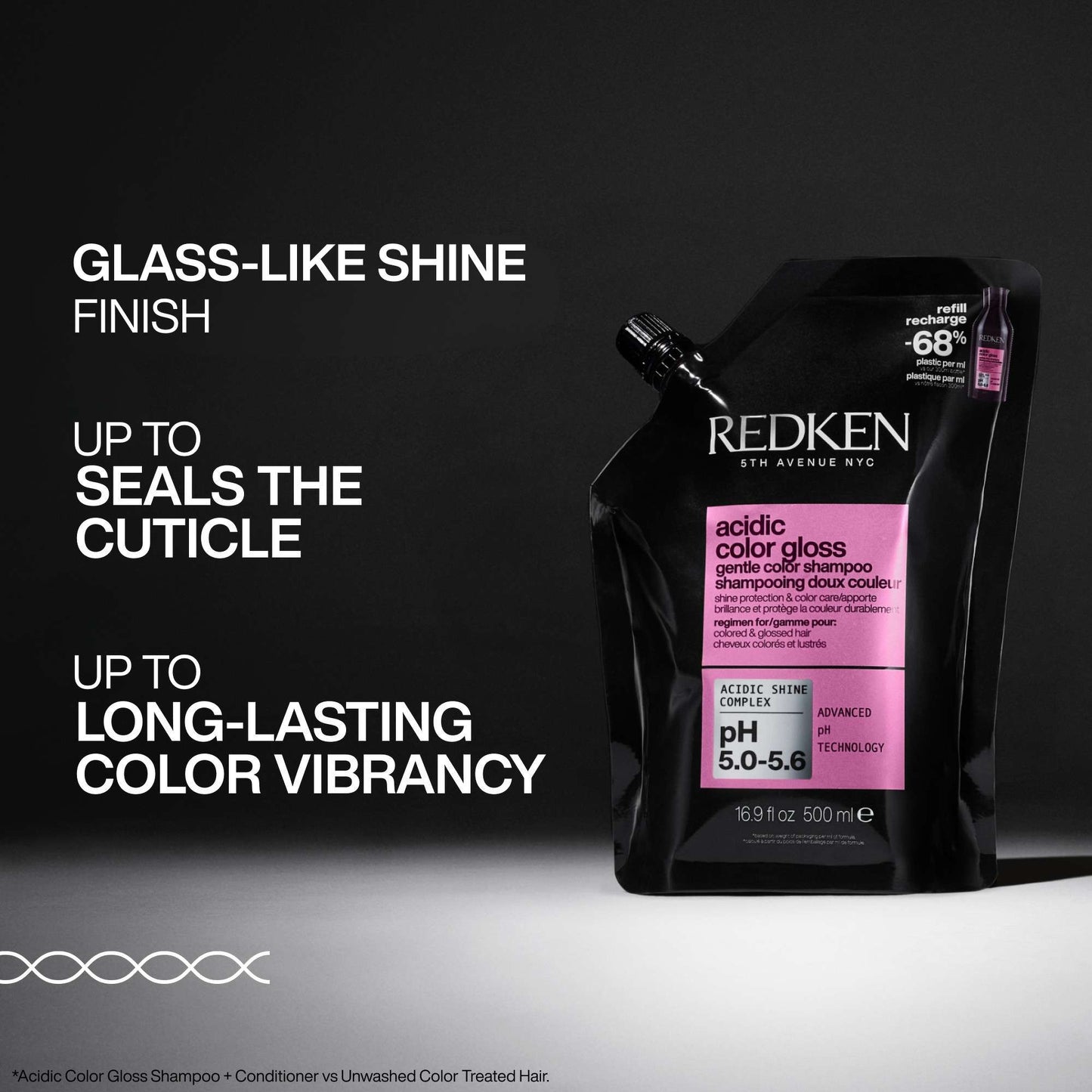 Redken Acidic Color Gloss Shampoo Refill Pouch 500ml (Launch 01/09/2025) - Additional 1