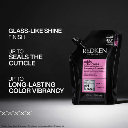 Redken Acidic Color Gloss Shampoo Refill Pouch 500ml (Launch 01/09/2025) - Additional 1