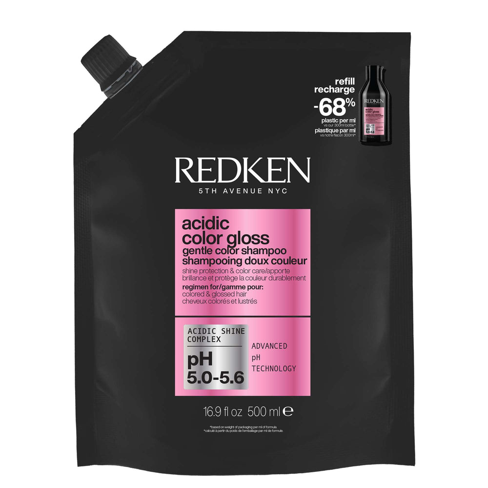 Redken Acidic Color Gloss Shampoo Refill Pouch 500ml (Launch 01/09/2025)
