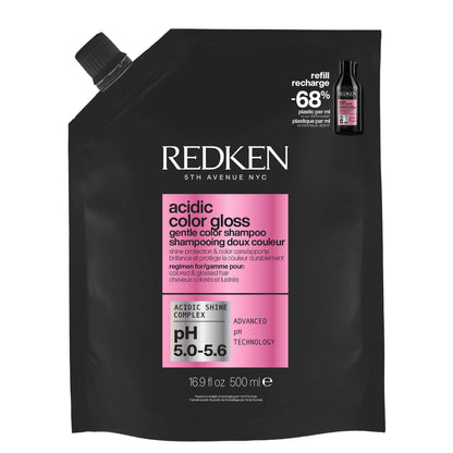 Redken Acidic Color Gloss Shampoo Refill Pouch 500ml (Launch 01/09/2025)