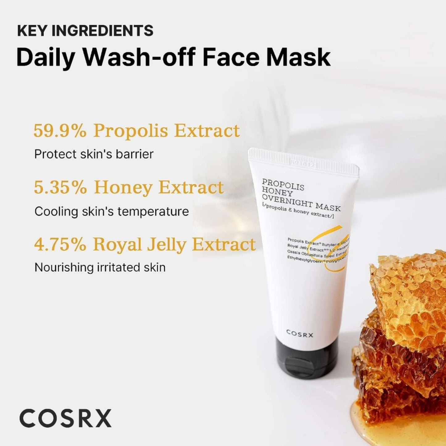 Cosrx Mask / Pack Full Fit Propolis Honey Overnight Mask 60ml - Additional 3