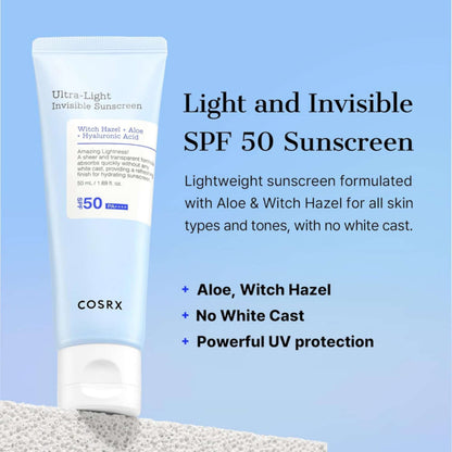 Cosrx Sun Care  Ultra Light Invisible Sunscreen PA++++ SPF50 50ml - Additional 1