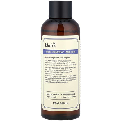 Dear, Klairs Toners Supple Preparation Facial Toner 180ml