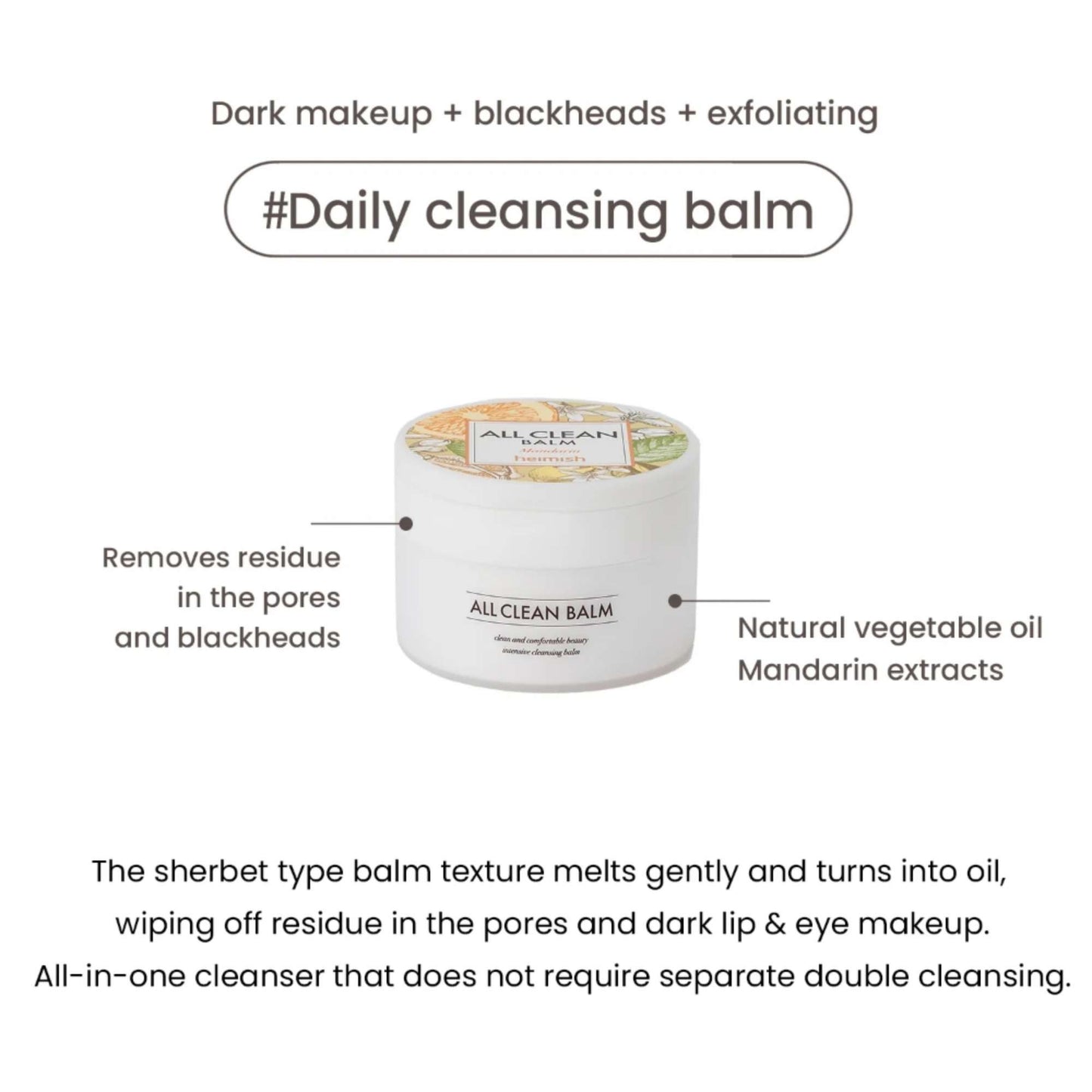 Heimish  Skincare All Clean Intensive Mandarin Balm 120ml - Additional 6