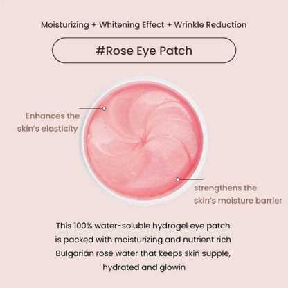 Heimish  Skincare Bulgarian Rose Hydrogel Eye Patches x 60 - Additional 6