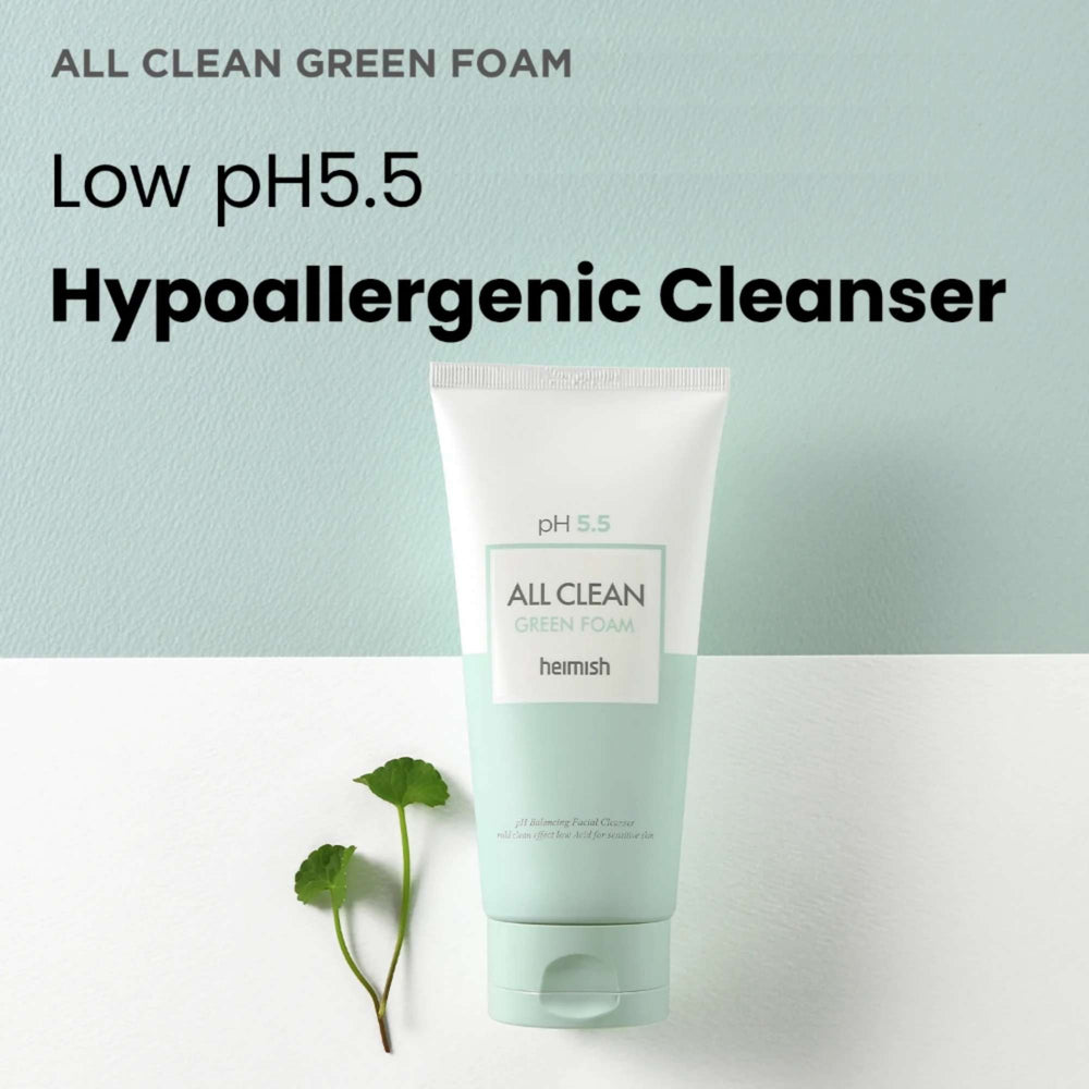 Heimish  Skincare All Clean Green pH Balancing Facial Cleanser Foam 150g - Additional 7