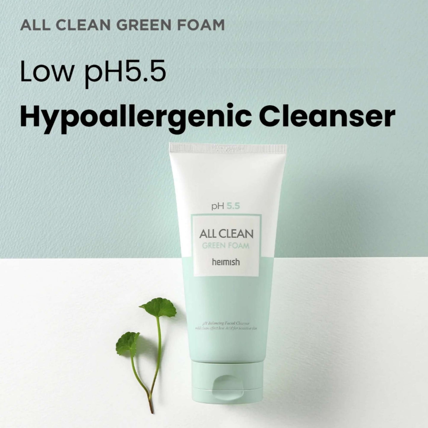 Heimish  Skincare All Clean Green pH Balancing Facial Cleanser Foam 150g - Additional 7