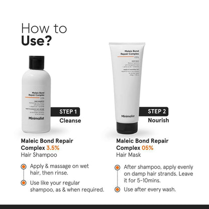 Minimalist Hair Care Maleic Bond Repair Complex 3.5% Hair Shampoo 250ml - Additional 5