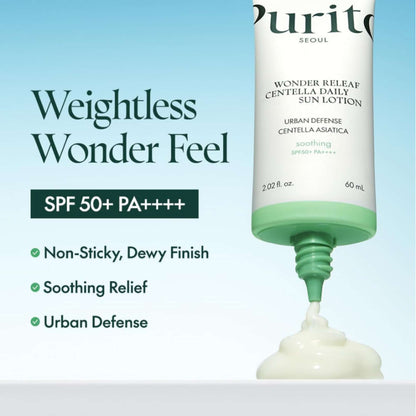 Purito Sun Care Wonder Releaf Centella Daily Sun Lotion SPF50+ PA++++ 60ml - Additional 2