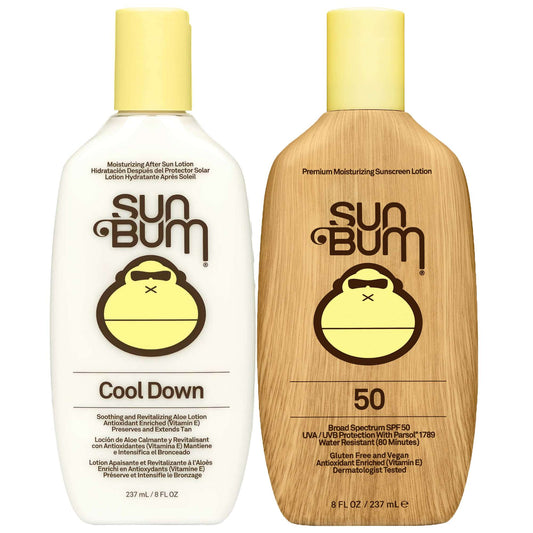 Sun Bum  Duo: After Sun Cool Down Lotion 237ml & Original SPF50 Sunscreen Lotion 237ml