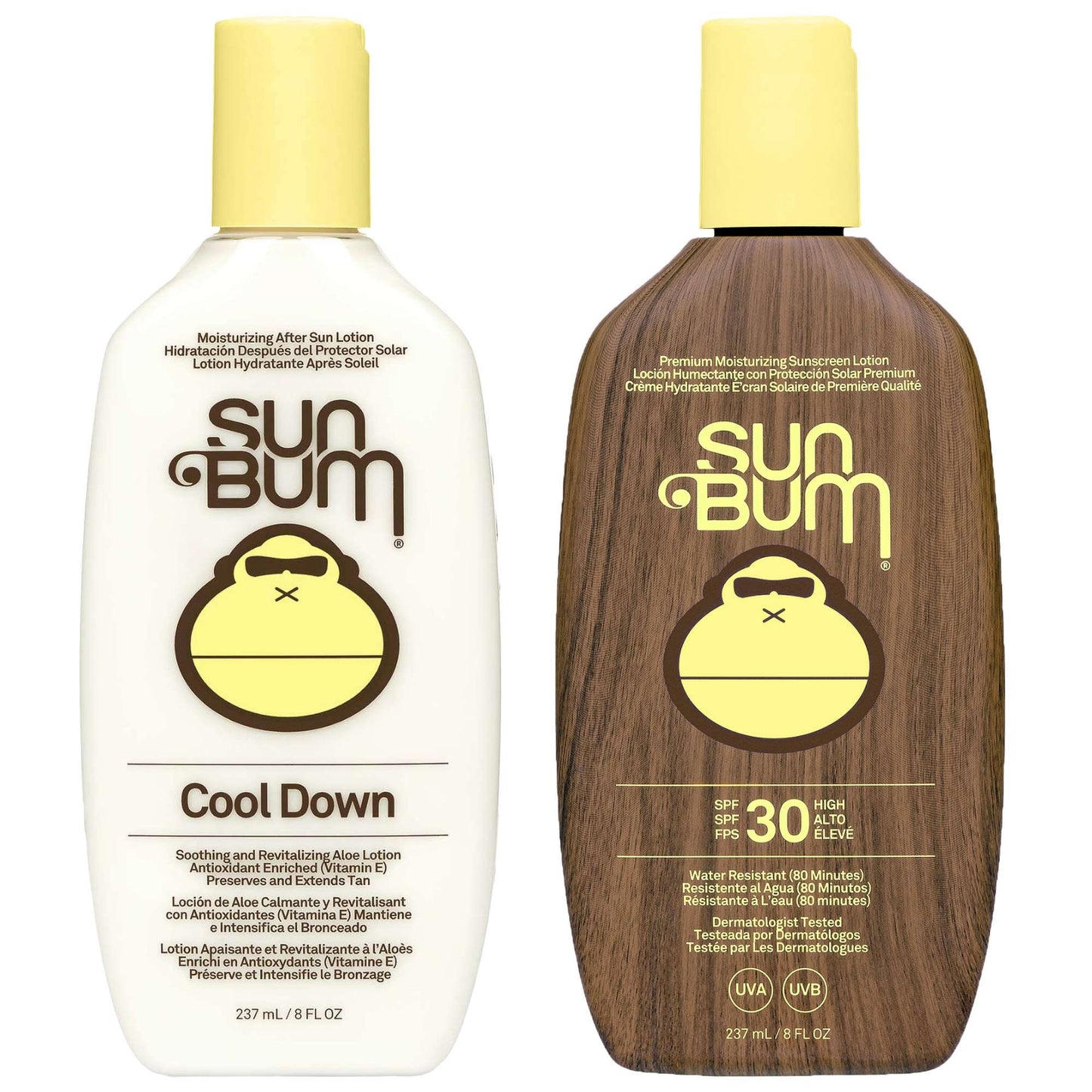 Sun Bum  Duo: After Sun Cool Down Lotion 237ml & Original SPF30 Sunscreen Lotion 237ml