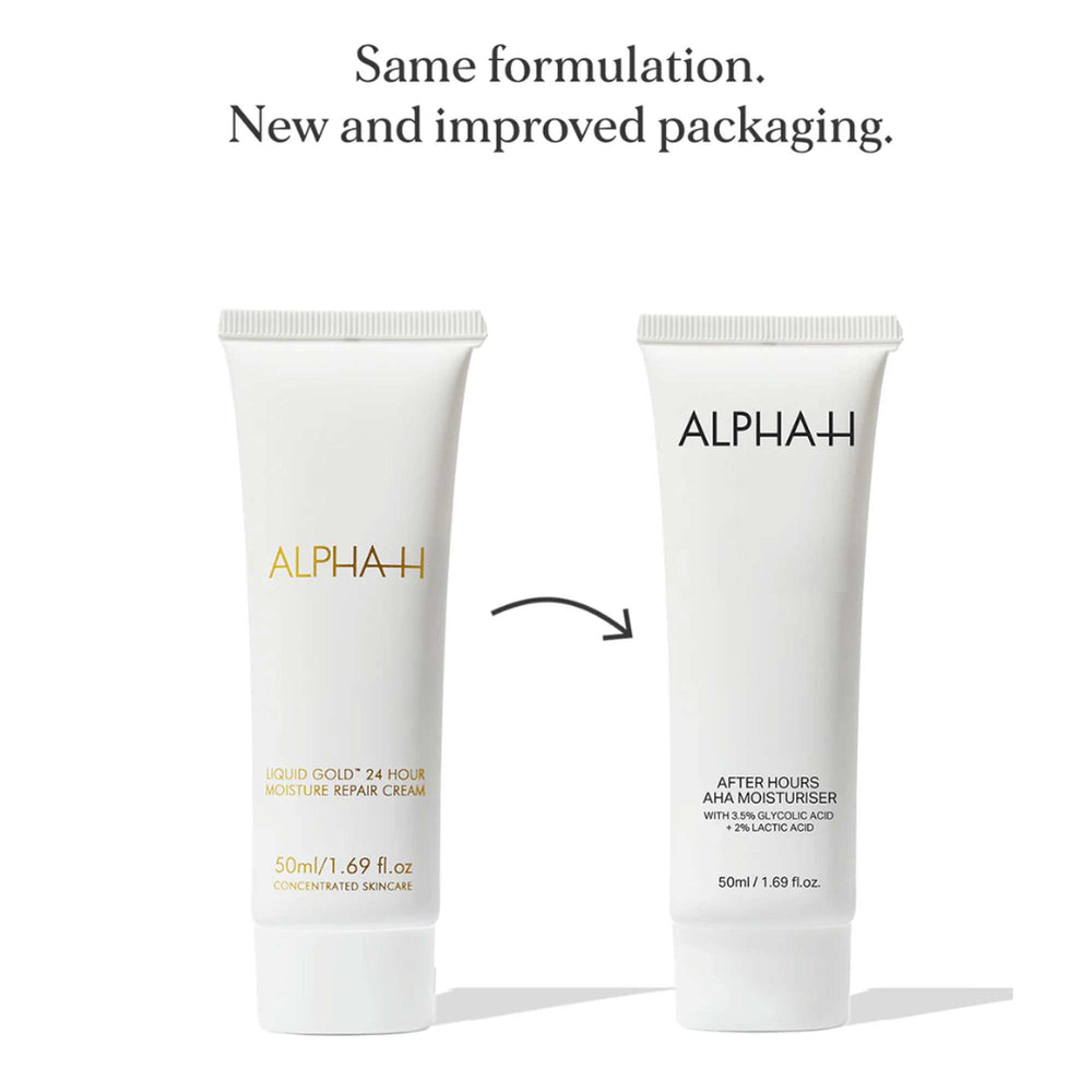 Alpha H Moisturiser After Hours AHA Moisturiser with 3.5% Glycolic Acid + 2.5% Lactic Acid 50ml - Additional 6