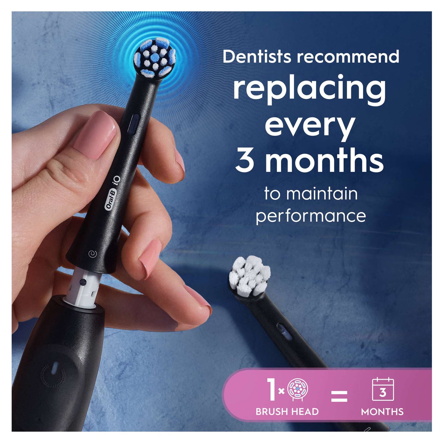 Oral-B iO Replacement Heads Gentle Clean Black 4 Pack - Additional 3
