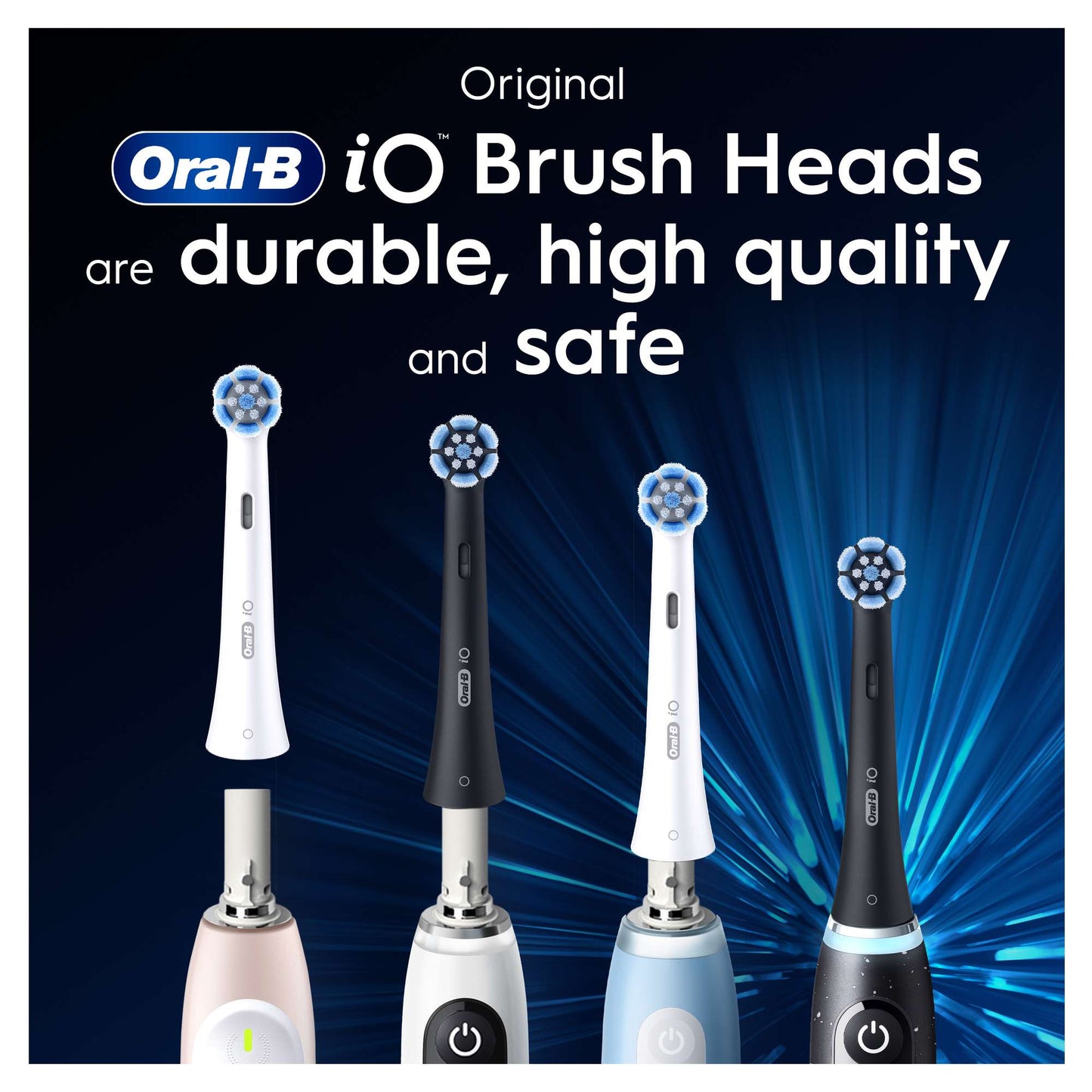 Oral-B iO Replacement Heads Gentle Clean Black 4 Pack - Additional 6